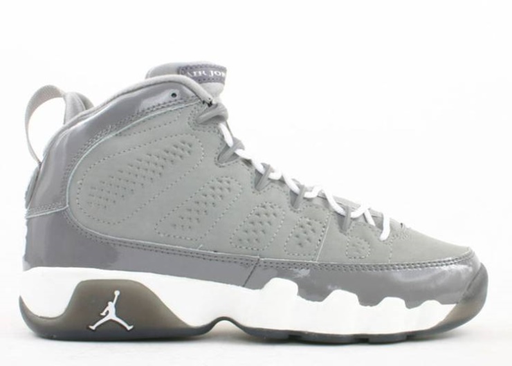 Air Jordan 9 Retro Gs Medium Grey/White/Cool Grey