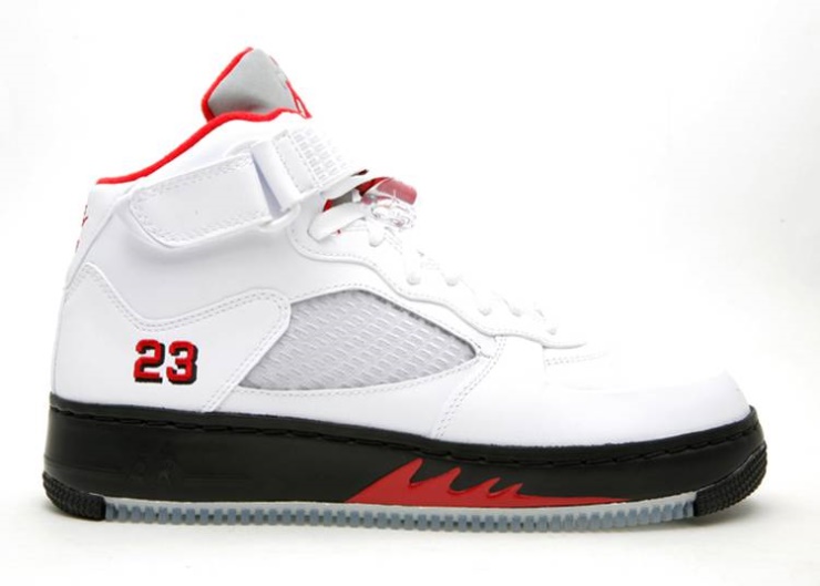 Air Jordan Fusion 5 White/Varsity Red/Black