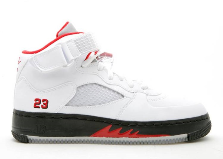 Air Jordan Fusion 5 Gs White/Varsity Red/Black