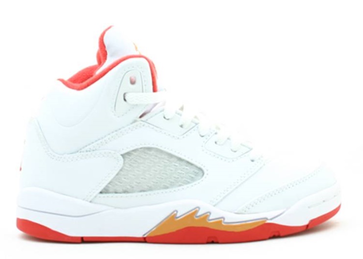 Air Jordan 5 Retro Ps White/Red/Sunset/Dark Cinder