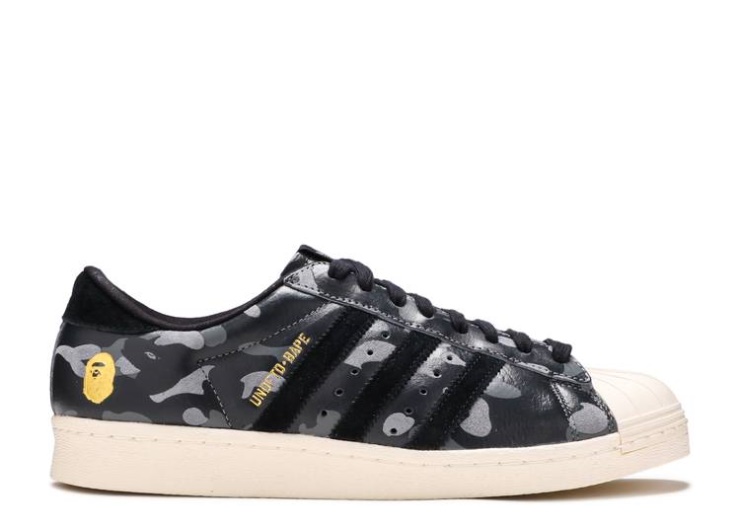 Adidas A Bathing Ape X Undeafeated X Superstar 80S - Black Camo