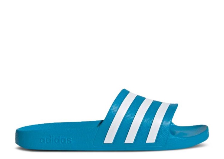 Adidas Adilette Aqua Slides - Solar Blue