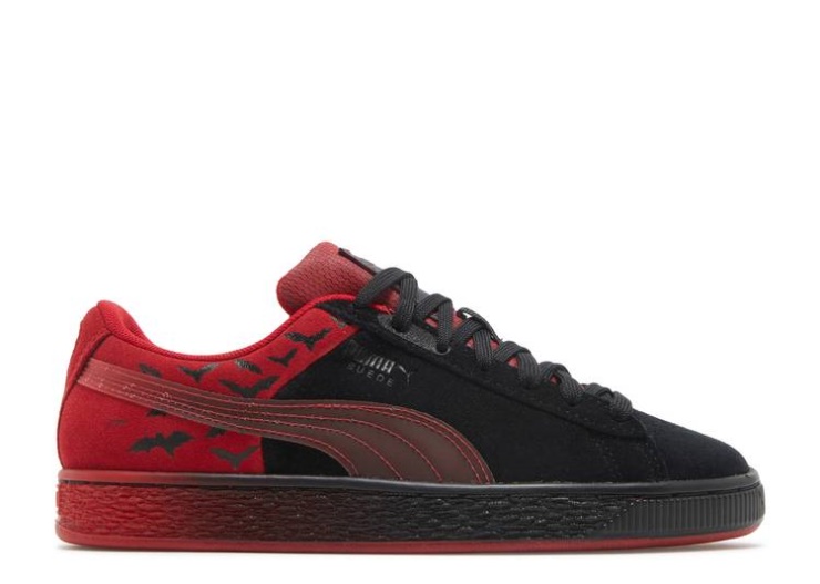 Puma Batman X Suede Classic Big Kid - Black Barbados Cherry