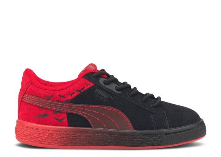 Puma Batman X Suede Classic Little Kid - Black Barbados Cherry