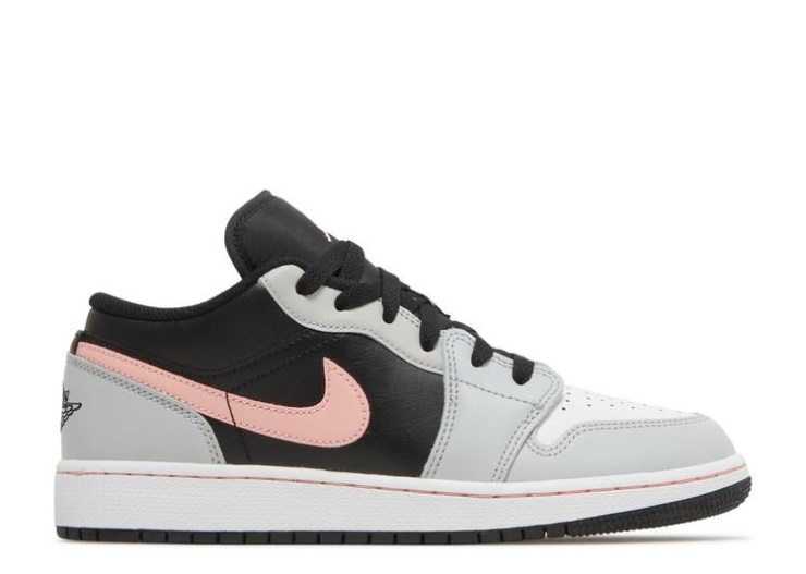 Air Jordan 1 Low Gs - Grey Fog Bleached Coral