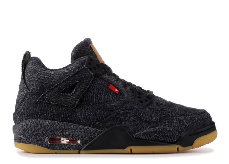 Levis X Air Jordan 4 Retro Gs - Black Denim