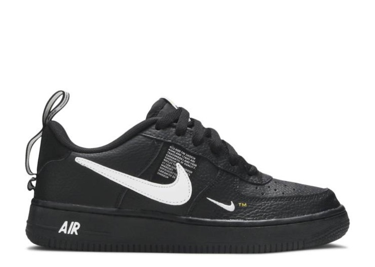 Nike Air Force 1 Lv8 Utility Gs - Overbranding Black/White/Black/Yellow